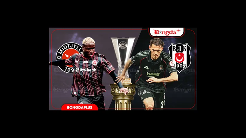 Cầu thủ Midtjylland và Besiktas tranh chấp bóng giữa trận đấu Cầu thủ Midtjylland và Besiktas tranh chấp bóng giữa trận đấu